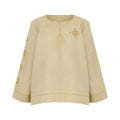 Van Top in Caramel – hand-embroidered linen and silk by Mairik